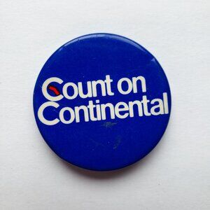 Count On Continental Pinback Button Pin